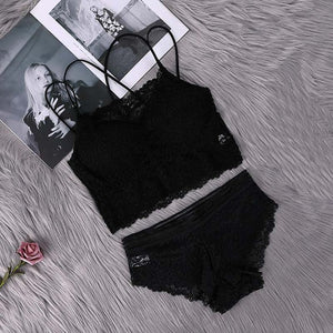 Transparent Lace Bra and Panty Set Women Sexy Lingerie Bra Set Intimates Ladies Underwear Set