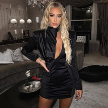 Load image into Gallery viewer, 2020 Spring Fashion Black Women&#39;s Dress Sexy Long Sleeve Hollow Bodycon Mini Dress Female Club Celebrity Evening Party Vestidos