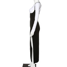 Load image into Gallery viewer, BOOFEENAA Sexy Black High Waisted A Line Suspender Skirts Womens Spring Summer 2020 Women High Split Long Maxi Skirt C83-I09