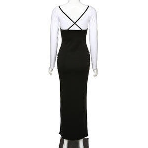 BOOFEENAA Sexy Black High Waisted A Line Suspender Skirts Womens Spring Summer 2020 Women High Split Long Maxi Skirt C83-I09