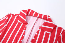 Load image into Gallery viewer, Fashion Women&#39;s Sexy  High Waist Striped Romper Jumpsuit Zipper Biker Shorts Pants Bodysuit Sport  Plus Size Overalls Clothing