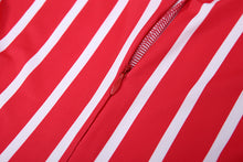 Load image into Gallery viewer, Fashion Women&#39;s Sexy  High Waist Striped Romper Jumpsuit Zipper Biker Shorts Pants Bodysuit Sport  Plus Size Overalls Clothing