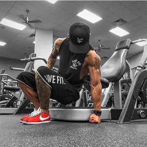 Men Bodybuilding Tank Tops Gym Workout Fitness Cotton Sleeveless Shirt