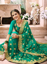 Load image into Gallery viewer, India Saree Bollywood Women Silk Embroidery Traditional Clothing Include Choli Petticoat Wedding Sari Bangladesh Pakistan Free