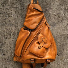 Load image into Gallery viewer, Men Messenger Bag Genuine Leather Cowhide Vintage handmade Crossbody Shoulder Bag Women Sling Chest Bag heuptas bandolera hombre