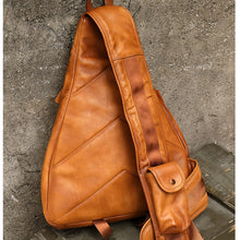 Load image into Gallery viewer, Men Messenger Bag Genuine Leather Cowhide Vintage handmade Crossbody Shoulder Bag Women Sling Chest Bag heuptas bandolera hombre