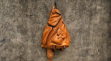 Load image into Gallery viewer, Men Messenger Bag Genuine Leather Cowhide Vintage handmade Crossbody Shoulder Bag Women Sling Chest Bag heuptas bandolera hombre