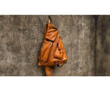 Load image into Gallery viewer, Men Messenger Bag Genuine Leather Cowhide Vintage handmade Crossbody Shoulder Bag Women Sling Chest Bag heuptas bandolera hombre
