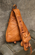 Load image into Gallery viewer, Men Messenger Bag Genuine Leather Cowhide Vintage handmade Crossbody Shoulder Bag Women Sling Chest Bag heuptas bandolera hombre