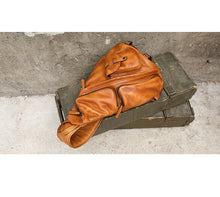 Load image into Gallery viewer, Men Messenger Bag Genuine Leather Cowhide Vintage handmade Crossbody Shoulder Bag Women Sling Chest Bag heuptas bandolera hombre