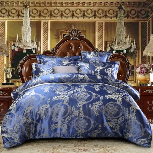 Luxury Jacquard Bedding Set King Size Duvet Cover Bed Linen Queen Comforter Bed Gold Quilt Cover High Quality For Adults