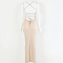 Load image into Gallery viewer, Townlike Backless Bandage Bodycon Sexy Dress Women Spaghetti Strap Midi Summer Dress Strapless High Split Party Dresses 2020