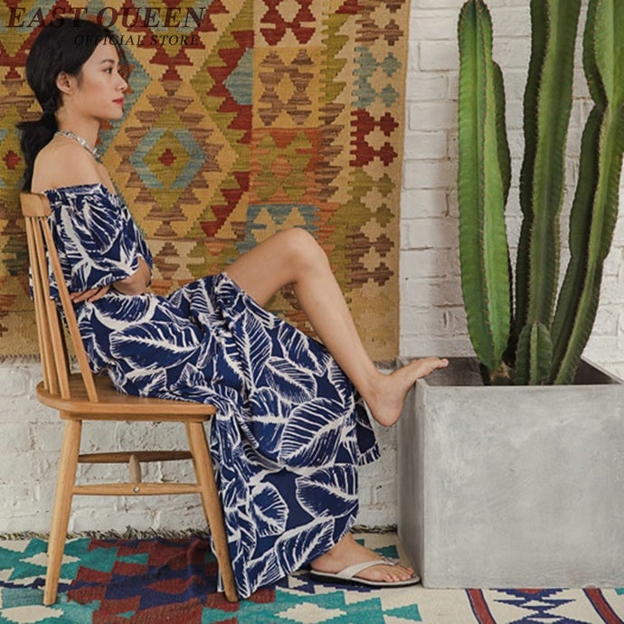 Sundress female summer long women Boho chic mexican sexy dress hippie bohemian elegant beach floral ladies dress NN0189 YQ