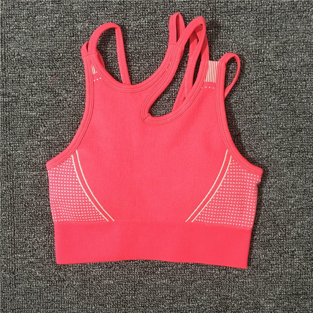 2PCS Seamless Yoga Suits Women Energy Gym Fitness Clothing High Waist Leggings Bra Yoga Sets Training Sport Running Sport