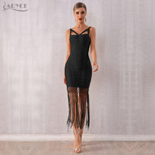 Load image into Gallery viewer, Adyce 2020 New Summer Women Fringe Bandage Dress Vestidos Sexy Sleeveless Tassel Bodycon Club Midi Celebrity Evening Party Dress