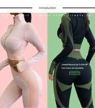 Load image into Gallery viewer, Women&#39;s Yoga Suit Long Sleeve Zipper Sportwear Tracksuit Female Gymshark Fitness Jumpsuit Sport Clothes For Women