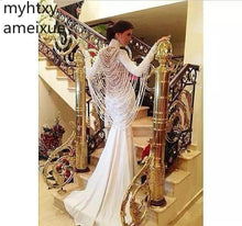 Load image into Gallery viewer, Plus Size Long Sleeves Arabic Dubai Evening Dress Muslim Middle East Holiday Women Wear Formal Party Prom Gown Custom Made