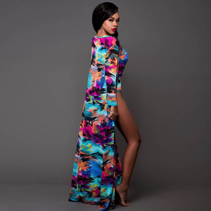 2019 Printed One Piece Bathing Suit Cover-up Sexy Summer Beach Dress Tunic Women Beachwear Swimsuit Cover Up Bikini Wrap Sarongs