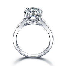 Load image into Gallery viewer, ZOCAI Century Classic Natural Real 1.0 CT Certified I-J/SI Round Cut Diamond Engagement Women Ring 18K White Gold (AU750) W00159