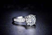 Load image into Gallery viewer, ZOCAI Century Classic Natural Real 1.0 CT Certified I-J/SI Round Cut Diamond Engagement Women Ring 18K White Gold (AU750) W00159