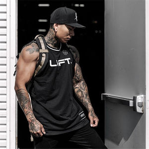 Men Tank Tops Patchwork Fitness Sleeveless Men Sportswear