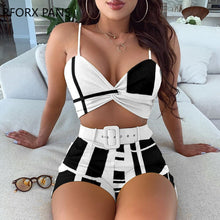 Load image into Gallery viewer, Spaghetti Strap Twisted Top &amp; Shorts Set