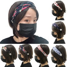 Load image into Gallery viewer, With Buttons Headband Facemask Holder Protect Ears Head Wrap Hair Bandana Headwear Headwrap Hairband Headband Hair Accessories