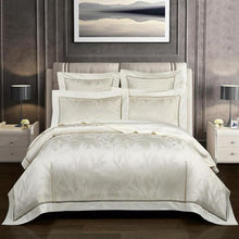 Load image into Gallery viewer, Luxury Egyptian Cotton Jacquard Duvet Cover set Premium Silver Grey Bedding set Comforter Cover Bed sheet 4Pcs Queen King size