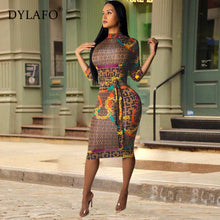 Load image into Gallery viewer, Fashionable Sexy Bodycon Bandage Women Dress Half Sleeve Summer Sexy dresses party night club dress 2019 Plaid Print Dress