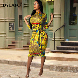 Fashionable Sexy Bodycon Bandage Women Dress Half Sleeve Summer Sexy dresses party night club dress 2019 Plaid Print Dress