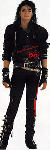 Rare MJ Michael Jackson Black Cotton Elastic Slim BAD Jacket Costume Clothing for Man Adore Stars