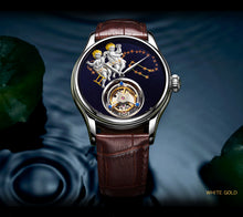 Load image into Gallery viewer, New Brand Men Watch Tourbillon Mechanical Retro Top Man Clock Stainless Steel Thin Dial Creative Trend Luxury Popular Male Watch