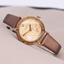 Load image into Gallery viewer, Bling Star Cut Glass Lady Women&#39;s Watch Japan Quartz Hours Fine Fashion Bracelet Real Leather Girl&#39;s Birthday Gift Julius No Box