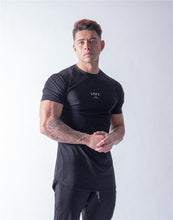 Load image into Gallery viewer, Men Short Sleeve Cotton T-shirt Casual Print  Fitness Bodybuilding Workout T Shirt