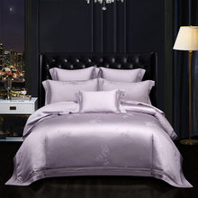 Load image into Gallery viewer, Luxury 100S cotton Jacquard Queen King Bedding Set Bed cover egyptian Cotton Bedsheet Duvet Cover 4/7pcs Bed set parure de lit