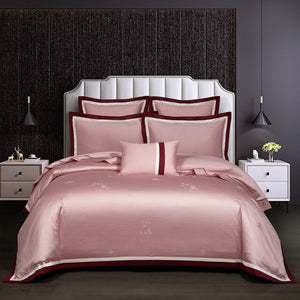 Luxury 100S cotton Jacquard Queen King Bedding Set Bed cover egyptian Cotton Bedsheet Duvet Cover 4/7pcs Bed set parure de lit