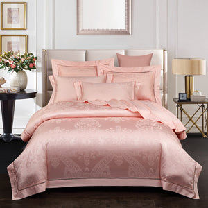 Luxury 100S cotton Jacquard Queen King Bedding Set Bed cover egyptian Cotton Bedsheet Duvet Cover 4/7pcs Bed set parure de lit