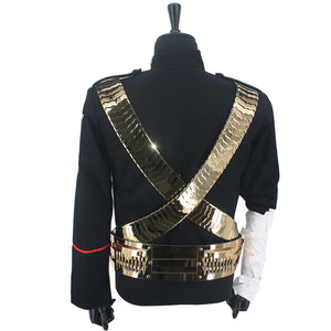 Rare MJ Michael Jackson Classic JAM Jacket & Metal Belt Bullet Punk Exactly Same High Collection Halloween Costume Show