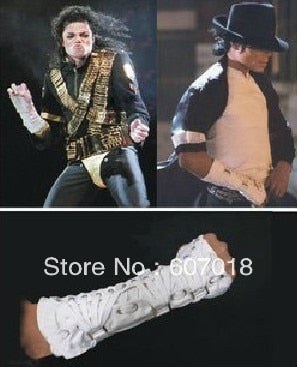 MJ Michael Jackson ultimate collection bandage Dangerous White Cotton ArmBrace Punk glove for performance