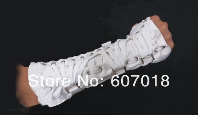 MJ Michael Jackson ultimate collection bandage Dangerous White Cotton ArmBrace Punk glove for performance