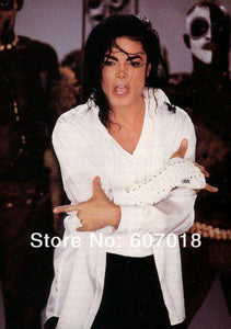 MJ Michael Jackson ultimate collection bandage Dangerous White Cotton ArmBrace Punk glove for performance