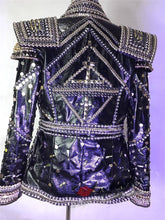 Load image into Gallery viewer, Men&#39;s Full Crystals Coat  Rhinestone Jacket Singer Dance Dance Wear Outerwear Show Costume Outfit Michael cosplay Jackson