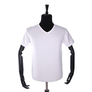 SexeMara MJ Michael Jackson Costume Classic Billie Jean V-Neck Cotton 100% White T-shirt Tees Underwear