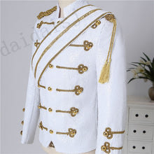 Load image into Gallery viewer, New men&#39;s clothing fashion slim MJ Michael Jackson coat dance Sequins suit jacket stage singer costumes coaplay costume and wig