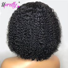 Load image into Gallery viewer, Upretty Short Bob Wig 4x4 Kinky Curly Lace Closure Wig Pre Plucked Curly Bob Lace Front Wig Pixie Cut Kinky Curly Human Hair Wig