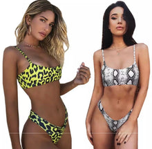 Load image into Gallery viewer, Leopard Push Up Swimwear Women