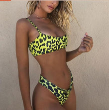 Load image into Gallery viewer, Leopard Push Up Swimwear Women