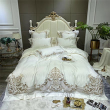 Load image into Gallery viewer, Luxury embroidery Bedding Sets adults Beddingset egyptian cotton Bed Linen Duvet Cover Bed Sheet Pillowcase 4/6pcs bed Sets