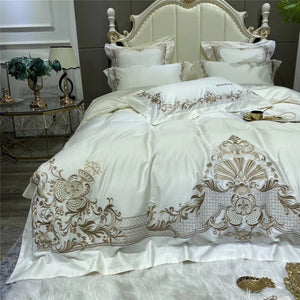 Luxury embroidery Bedding Sets adults Beddingset egyptian cotton Bed Linen Duvet Cover Bed Sheet Pillowcase 4/6pcs bed Sets