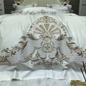 Luxury embroidery Bedding Sets adults Beddingset egyptian cotton Bed Linen Duvet Cover Bed Sheet Pillowcase 4/6pcs bed Sets